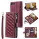 thumbnail image 1 of Premium Leather Flip Phone Case with Zipper Wallet for iPhone 14, 13, 12, 11 Pro Max, X, XS, XR, 8, 7, Plus SE 2020, 2022, 1 of 3