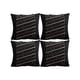 thumbnail image 1 of Set De 4 Fundas De Cojin Chenille Con Flecos Negro, 1 of 3