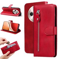 Gangxun - Funda Con Cremallera Para Oppo Reno 12F 5G, Carcasa Cartera De Cuero Pu Con Soporte Y Tarjetero
