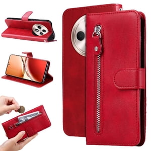 Gangxun - Funda Con Cremallera Para Oppo Reno 12F 5G, Carcasa Cartera De Cuero Pu Con Soporte Y Tarjetero