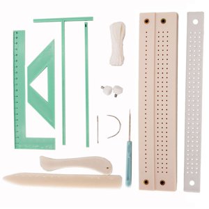 Magideal - Herramienta De Perforación De Firma, Kits De Encuadernación, Guía, Aguja Curva Recta, Hilo Encerado, Suministros De Costura, Herramientas De Inicio De