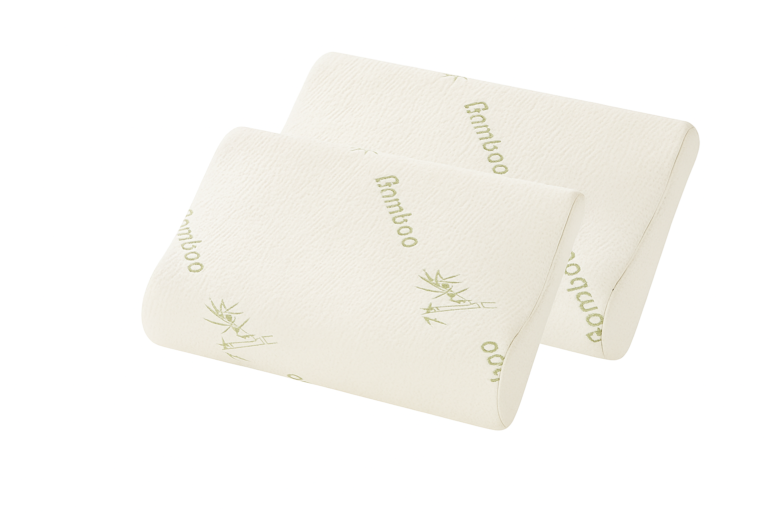 Space Home - Almohada Con Memoria Cervical Cuello Y Cabeza Pack X2 Blanco