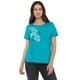 thumbnail image 1 of Polera Mujer M/C Focal Print Celeste Corona, 1 of 5