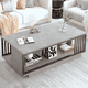 thumbnail image 2 of Mesa De Centro Industrial Rectangular Con 2 Niveles Gris #4, 2 of 3