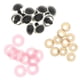 thumbnail image 1 of Ojos de juguete de seguridad de plástico de 10 piezas + no tejidos con purpurina + arandela 20 mm rosa, 1 of 5