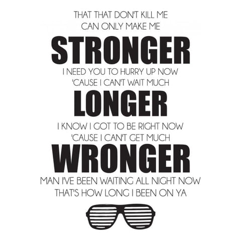 Rienda Libre Graphics - Decomural Kanye West Stronger Song Lyrics Ws-40982