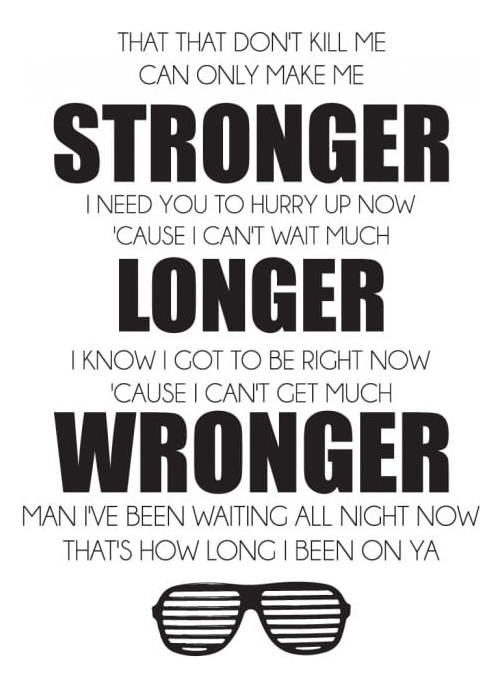 Rienda Libre Graphics - Decomural Kanye West Stronger Song Lyrics Ws-40982
