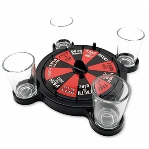 Tomasstore - Juego De Mesa Spin Shot Bar Licor Trago Chupito