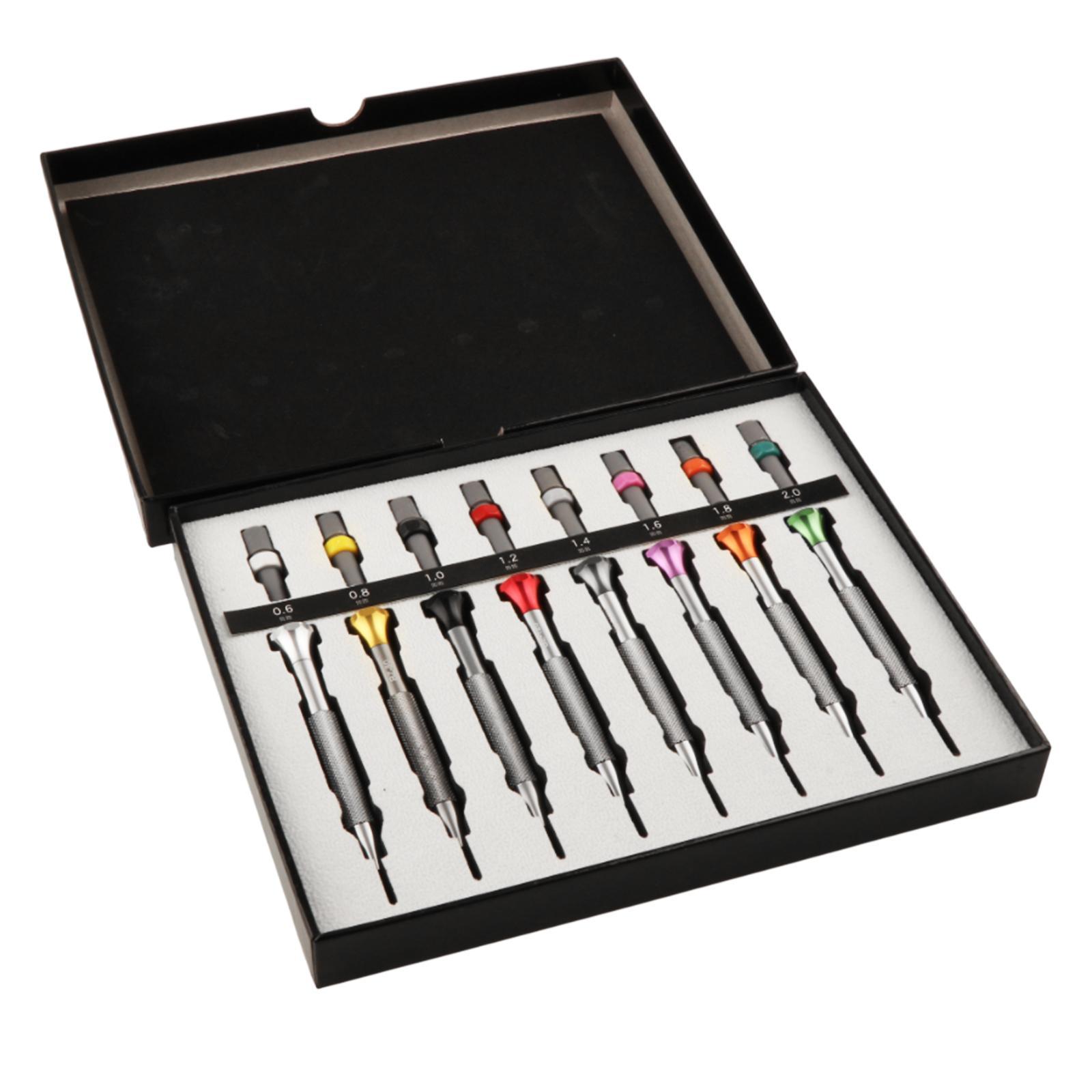 Magideal - Juego De Destornilladores Para Relojes, Kit De Herramientas De Reparación De Relojes, Extracción De Reparación, Metal Multiusos Con Diferentes Tamaños