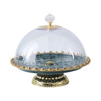 Bothyi - Soporte De Pastel De Cerámica De Estilo Europeo Bandeja De Servicio De Frutas Para Snack Green