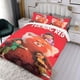 thumbnail image 3 of Turning Red Conjunto de sábanas temático, trío de piezas, cómodo y amigable con la piel, diseño único, regalo de decoración para el hogar para familiares, amigos y fans, 90 cm * 190 cm, 3 of 6