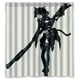 thumbnail image 1 of Cortina de ducha distintiva de Anime Black Man, juego de cortina de baño con ganchos, tamaño 66 x 72 pulgadas, 1 of 3