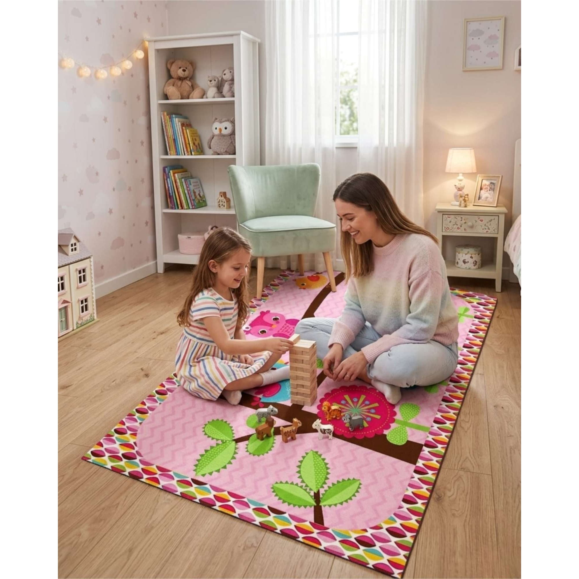Mylhogar - Tapete De Juegos Infantil Antideslizante De 120x180cm