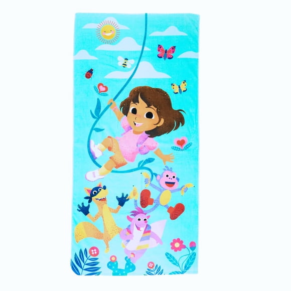 Toalla Franco Dora The Explorer Kids, 100% algodón, 147 x 71 cm