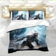 thumbnail image 5 of Halo Conjunto de sábanas temático, trío de piezas, cómodo y amigable con la piel, diseño único, regalo de decoración para el hogar para familiares, amigos y fans,135cm *200cm, 5 of 6