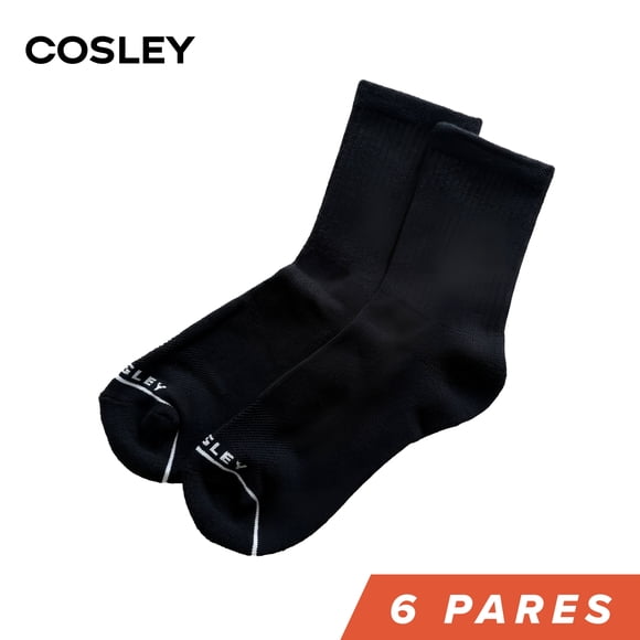 Calcetines Mujer Cushion Crew Black Cosley Pack 6