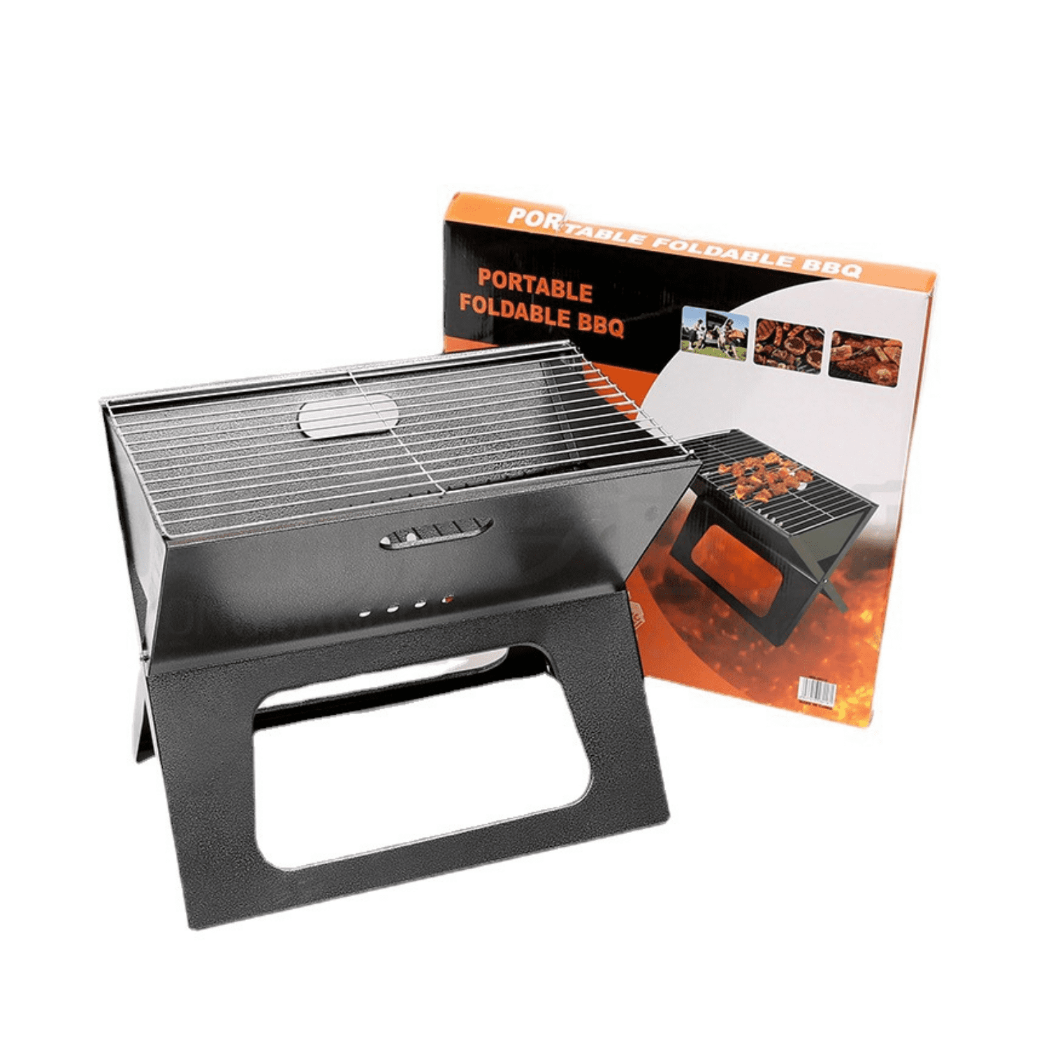 Genérico - Parrillera Plegable De Carbón Portátil Para Asados Negro