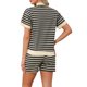 thumbnail image 3 of Conjuntos de Pijama para Mujer con Sujetador Incorporado de Cuello en V, Manga Corta, Camiseta Abotonada con Pantalones Cortos, Ropa de Dormir y Conjuntos de Descanso S Negro, 3 of 6