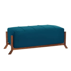 Latam Home - Banqueta Marsella Tela Velvet Azul Petroleo