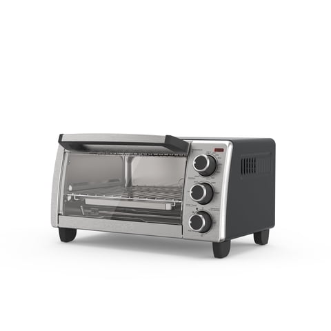 Horno Tostador Black+Decker Para Tostadas Uniformes De 4 Rebanadas Con Temporizador