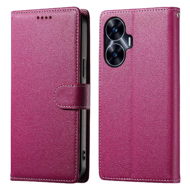 Funda para FOXDOCK Realme C55– Cuero Premium, 3 ranuras para tarjetas, Protección contra impactos