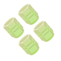 Magideal - 4 Piezas Tapas De Vástago De Válvula De Neumático Fluorescentes Que Brillan En La Oscuridad Tapas De Vástago A Prueba De Polvo Fácil De Instalar Tapas
