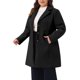 thumbnail image 4 of Abrigos de invierno para mujer de talla grande Agnes Orinda, chaqueta con solapa de muesca, de un solo pecho, elegante y moderna, abrigo de guisante de longitud media con bolsillo 2025 4X negro, 4 of 6