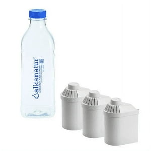 Pack 3 Filtros Para Jarra Alkanatur + Botella Libre De Bpa Y Ftalatos