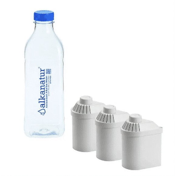 Pack 3 Filtros Para Jarra Alkanatur + Botella Libre de BPA y Ftalatos