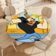 thumbnail image 4 of Johnny Bravo-theme Fitted Round Tablecloths Elastic Edged Table Covers Waterproof Table Cloth for Kitchen Holiday Party Tables Decor 120cm, 4 of 6