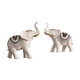 thumbnail image 3 of Pareja De La Suerte Elefantes Estatua Animal Estatuilla Escultura Decoración Para Oficina Blanco, 3 of 5
