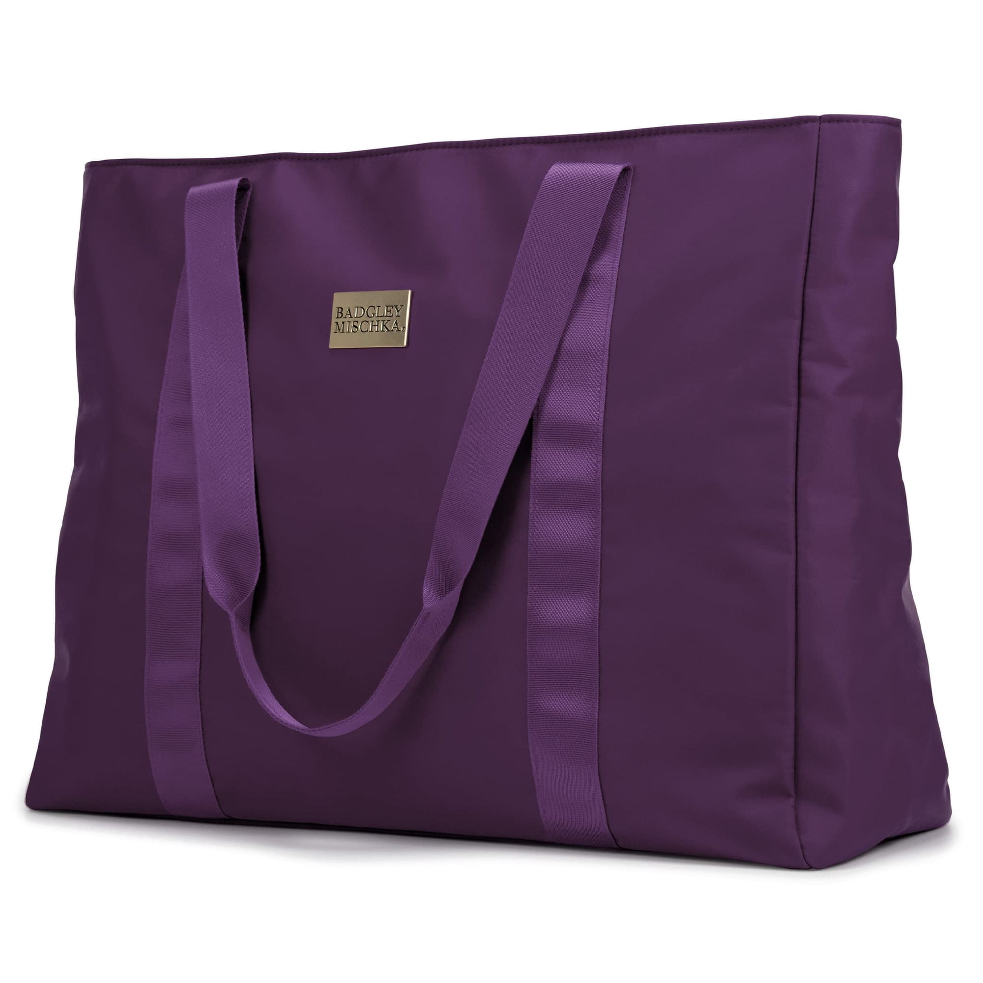 Bolsa De Viaje Weekender Badgley Mischka De Nailon, Color Morado