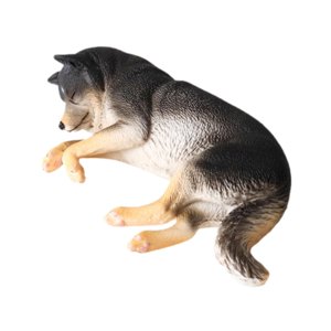 Magideal - Escultura De Perro Realista, Juguete De Animales Realista, Figura De Acción Coleccionable, Mini Escultura De Perro, Modelo De Perro Mascota Para Niños Negro