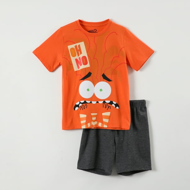 Pijama Corto Unisex Infantil Intensamente Naranjo Disney