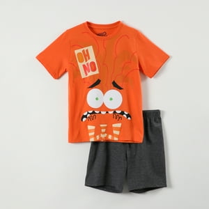 Pijama Corto Unisex Infantil Intensamente Naranjo Disney
