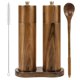 thumbnail image 1 of Molino de Sal y Pimienta YVAKE 20 cm de Madera Recargable, 1 of 6