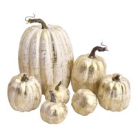 Bothyi - 7 Piezas De Calabazas Falsas, Modelo De Bricolaje, Verduras Artificiales Para Tienda De Halloween, Otoño, Oro Blanco