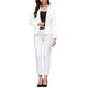 thumbnail image 2 of Blazer de Negocios para Mujer INSPIRE CHIC Cuello con Solapa Manga Larga Chaqueta de Traje de Oficina S Blanco, 2 of 5