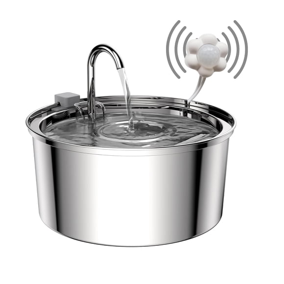 Bebedero Gato Automático Acero Inox Llave Silenciosa Sensor Movimiento