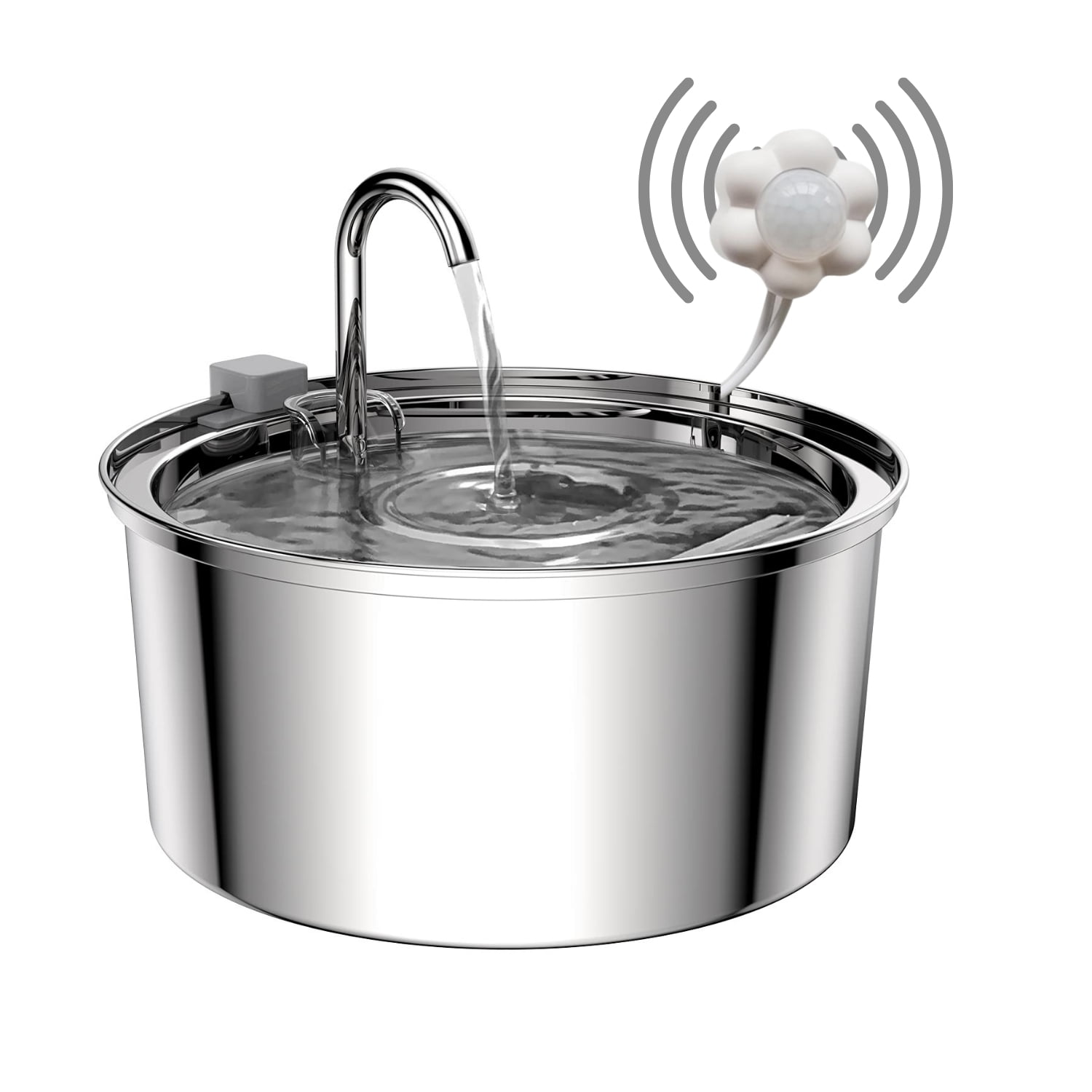 Genérico - Bebedero Gato Automático Acero Inox Llave Silenciosa Sensor Movimiento