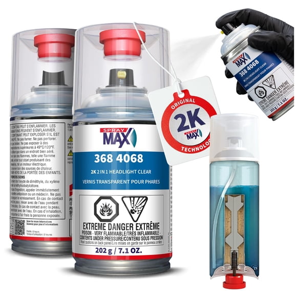 Spraymax 2k Barniz Transparente Para Faros 210 Ml Con Protección Uv