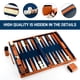 thumbnail image 4 of Backgammon Vovotuzzi 44 cm Portátil de Cuero PU Azul, 4 of 8