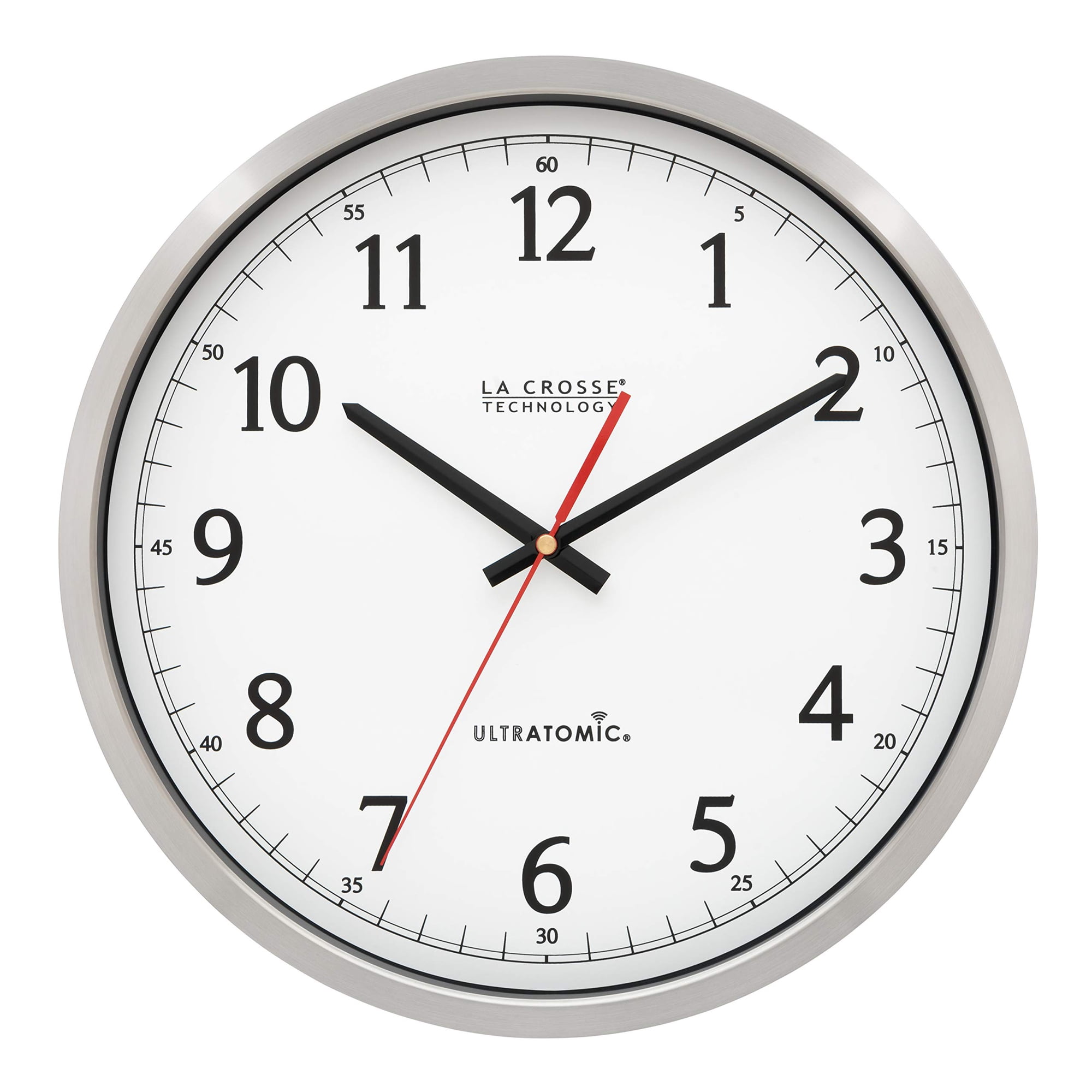 Reloj De Pared La Crosse Technology Ultratomic 35 Cm De Acero Inoxidable