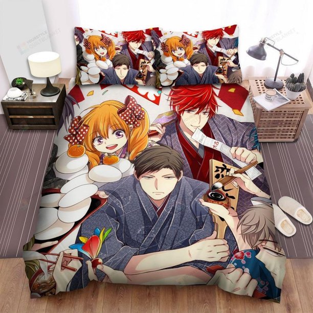 Monthly Girls' Nozaki-Kun Anime Kimono Quilt Duvet Cover Set Bedspread3-Piece Bedding Set