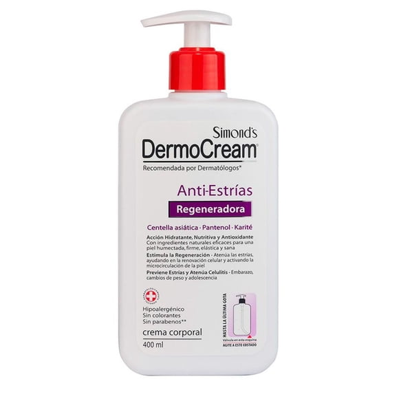 Crema Corporal Simond’s Dermocream Dermocream Anti-Estrías Regenadora, 400 ml