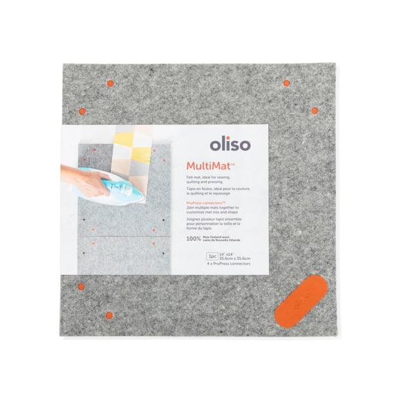 Tapete de prensado oliso 36 cm × 36 cm, paquete de 2, lana