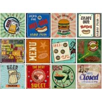 Dekofix - Azulejo Autoadhesivo Decorativo 15X15 Vintage Food