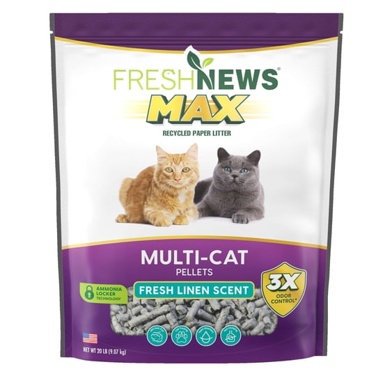 Arena Para Gatos Fresh News 9 kg Sin Aglomerar, Perfumada