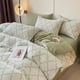 thumbnail image 2 of Nvzi -b Juego de Sábanas, Juego de Sábanas y Fundas de Almohada, Juego para Cama Twin, Ropa de Cama de Hotel, Decoración Del Hogar (Verde), 2 of 3