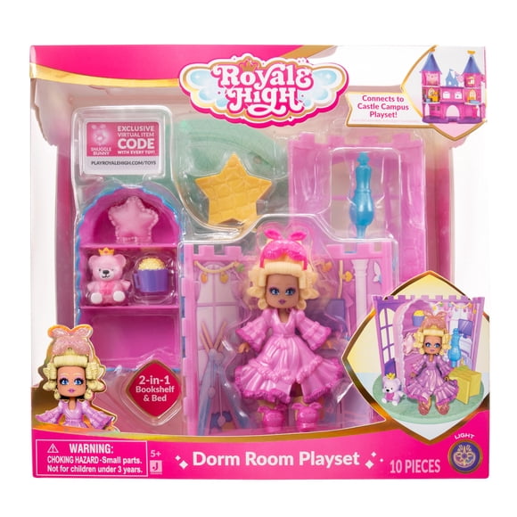 Set de juego Dormitorio Royale High con 1 muñeca y 5 accesorios, 5+
